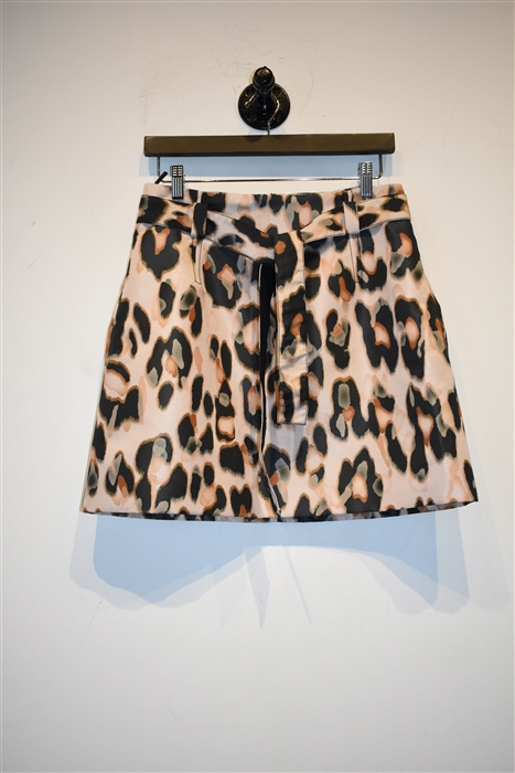 Animal Print Valentino - Red Mini Skirt, size 8
