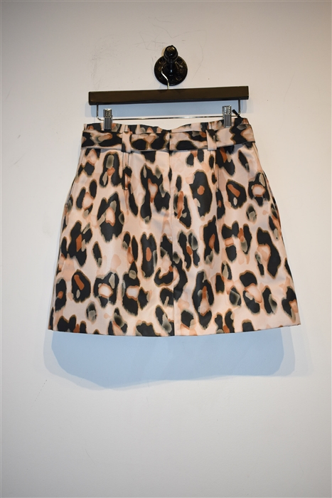 Animal Print Valentino - Red Mini Skirt, size 8