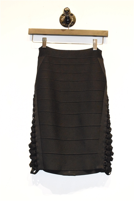 Basic Black Herve Leger Pencil Skirt, size XS