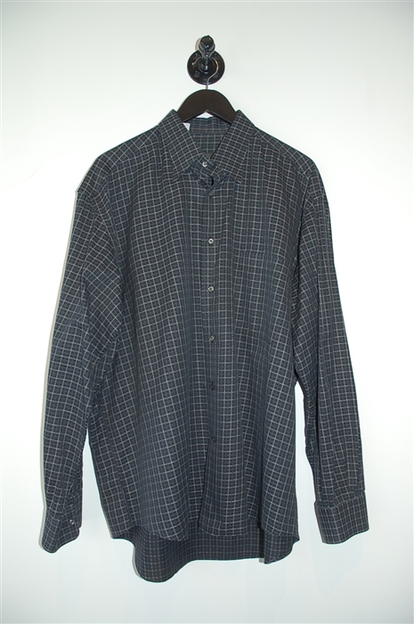 Navy Corneliani Button Shirt, size XL