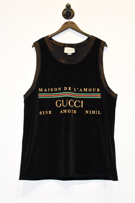 Black Gucci Tank Top, size XL