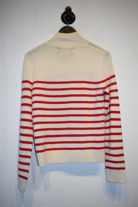 Cream Stripe Maje Cashmere Sweater, size S