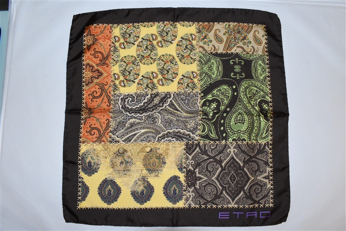 Patchwork Etro Pocket Square, size O/S