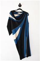 Black & Blue Jean Paul Gaultier Jersey Dress, size 10