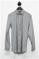 Gray Stripe Ralph Lauren - Black Label Button Shirt, size M