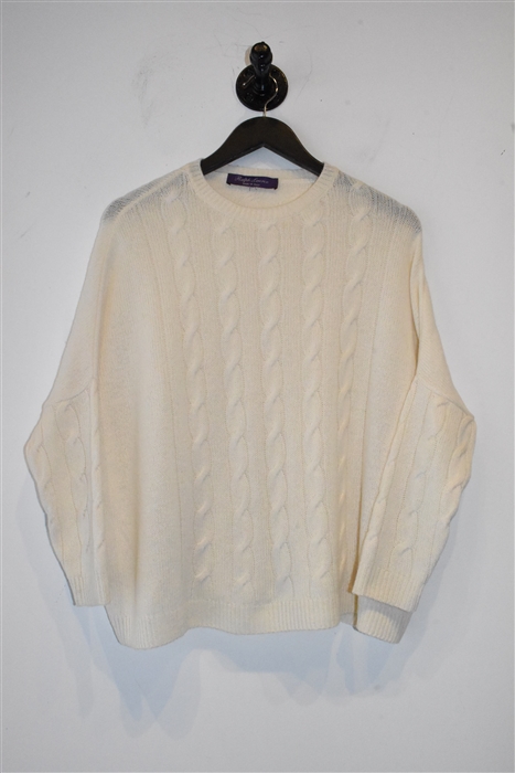 Cream Ralph Lauren - Purple Label Cashmere Sweater, size M