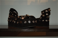 Black Suede Alexander Wang Platform Sandals, size 9