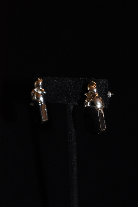 Rhodium Nina Ricci - Vintage Earrings, size O/S