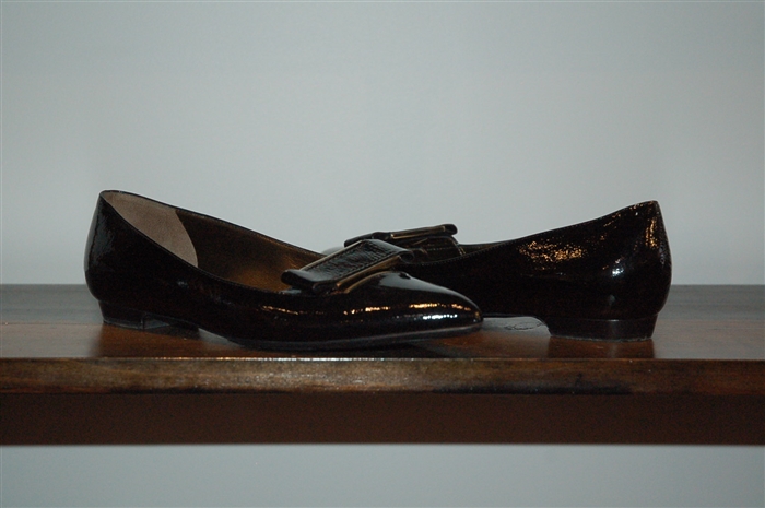 Black Patent Lanvin Flats, size 8.5