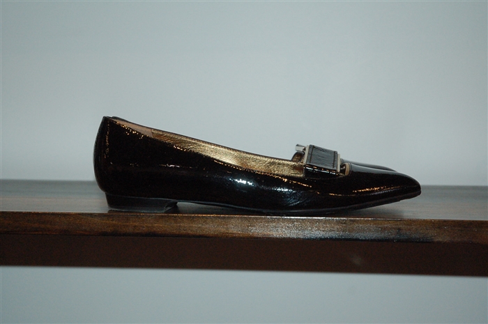 Black Patent Lanvin Flats, size 8.5