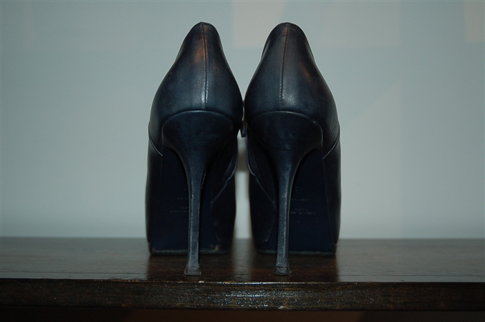 Navy Saint Laurent Booties, size 10