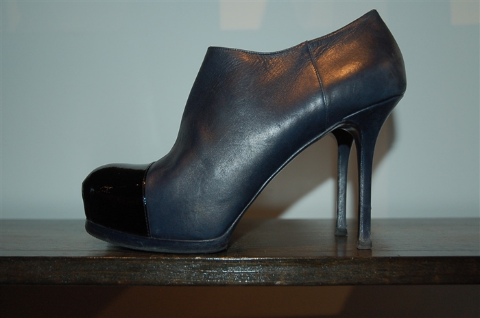 Navy Saint Laurent Booties, size 10