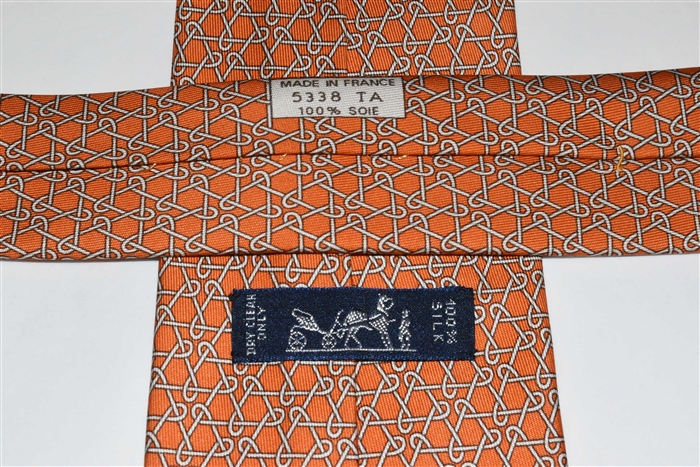 Tangerine Hermes Tie, size O/S