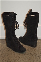 Black Suede Prada Tall Boots, size 10