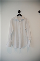 Striped Brioni Button Shirt, size M