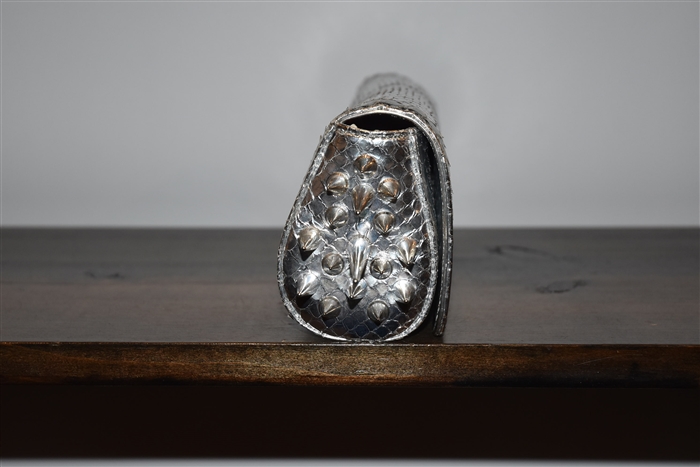 Metallic Silver Christian Louboutin Clutch, size S