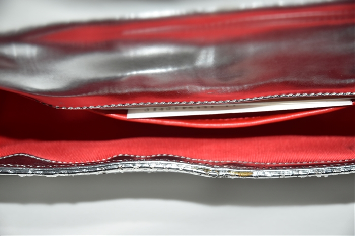Metallic Silver Christian Louboutin Clutch, size S