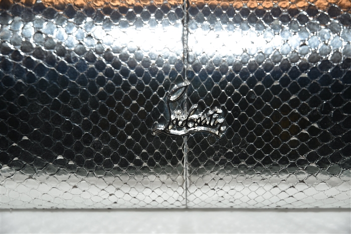 Metallic Silver Christian Louboutin Clutch, size S