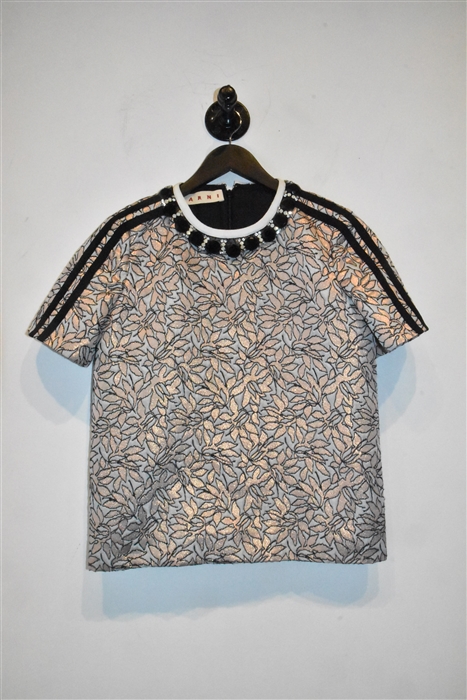 Floral Marni Short-Sleeved Top, size 2