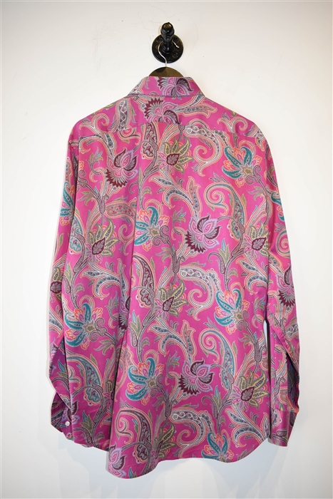 Paisley Etro Button Shirt, size XL