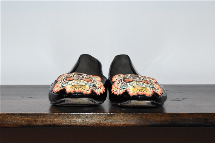 Black Patent Kenzo Flats, size 7.5