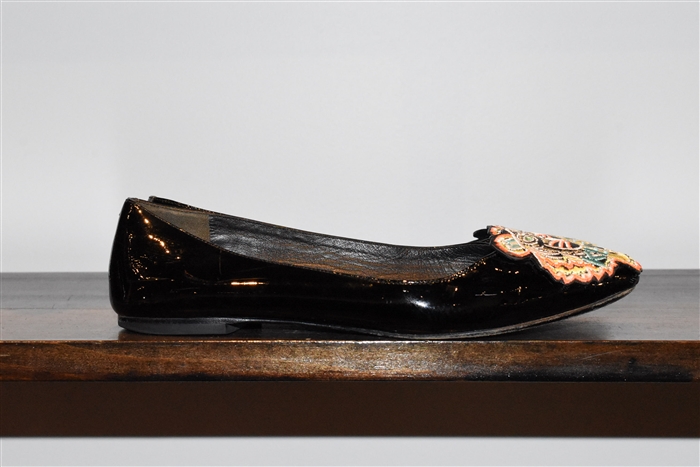 Black Patent Kenzo Flats, size 7.5