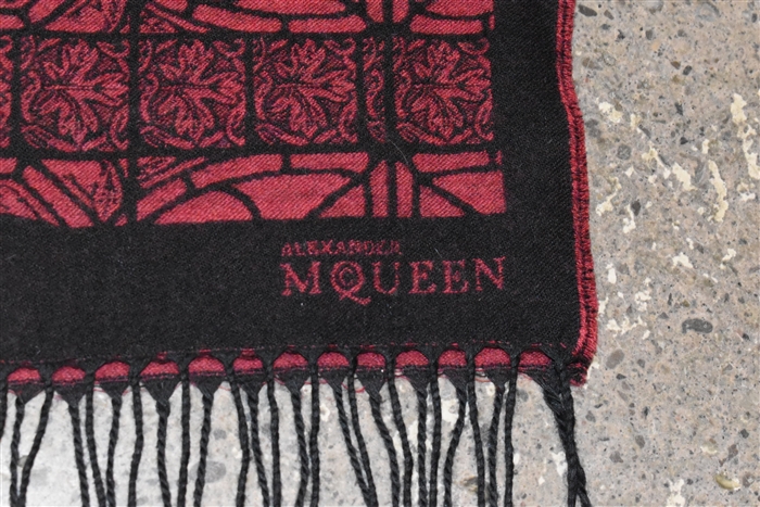 Red & Black Alexander McQueen Scarf, size O/S