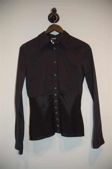Basic Black D&G - Dolce & Gabbana Button Blouse, size S