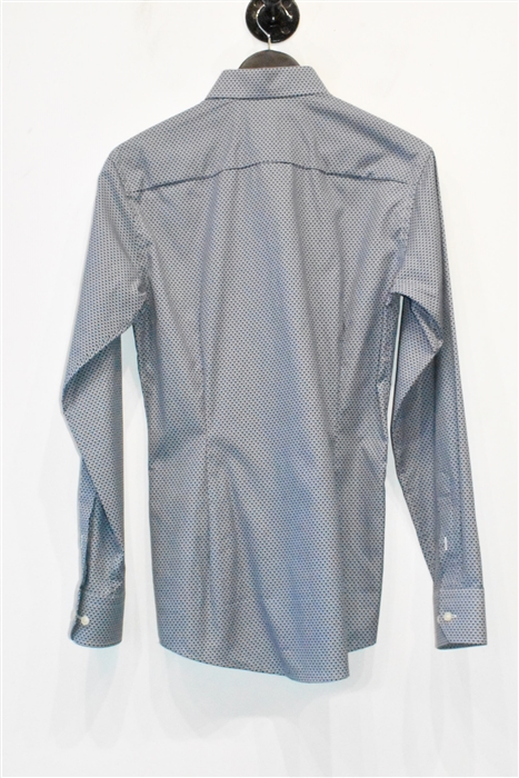 Geometric Eton Button Shirt, size S