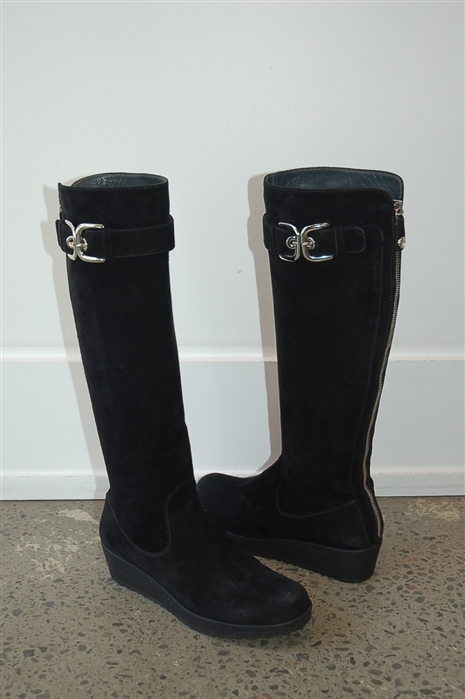 Black Suede Stuart Weitzman Boots, size 7
