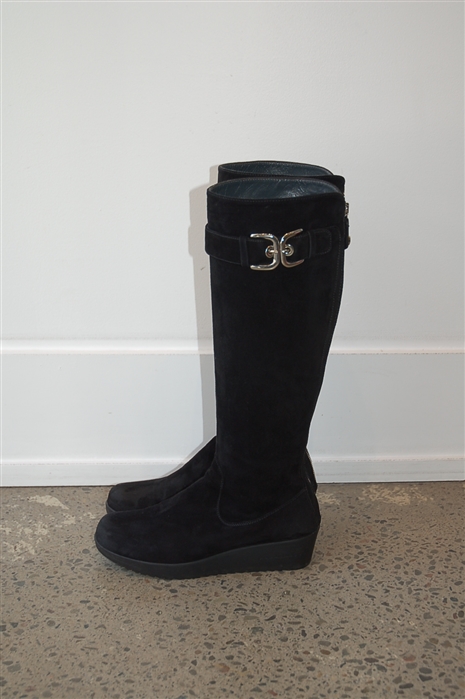 Black Suede Stuart Weitzman Boots, size 7