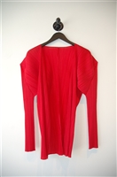 Bright Red Issey Miyake - Pleats Please Cardigan, size M