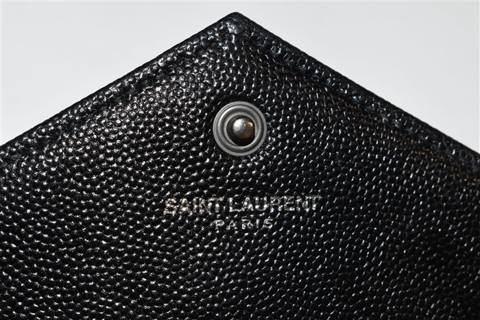 Black Leather Saint Laurent Wallet on Chain, size S