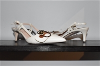 Palest Beige Fendi Sling-Back, size 8