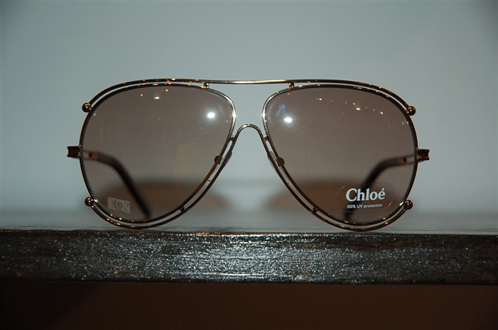 Gold Chloe Sunglasses, size O/S
