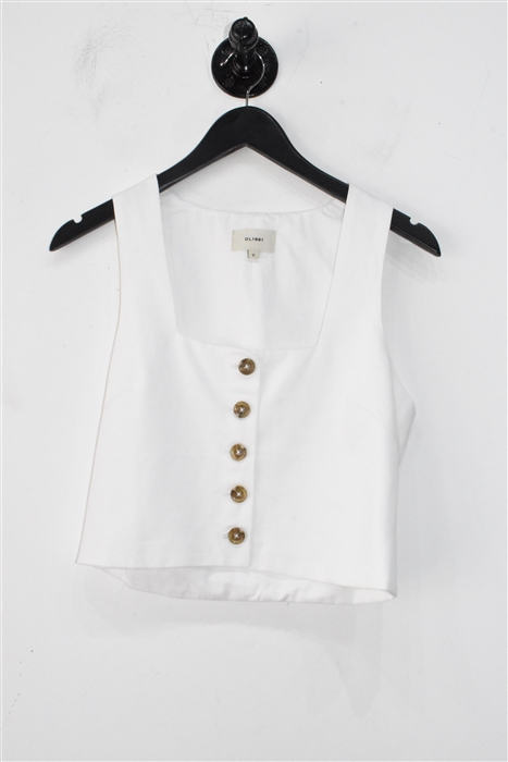 Soft White DL1961 Cropped Top, size S