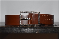 Dark Leather Erreghe Belt, size M