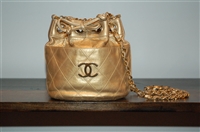 Gold Chanel - Vintage Bucket Bag, size S