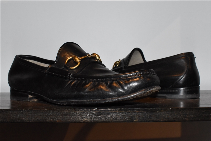 Black Leather Gucci Loafer, size 11
