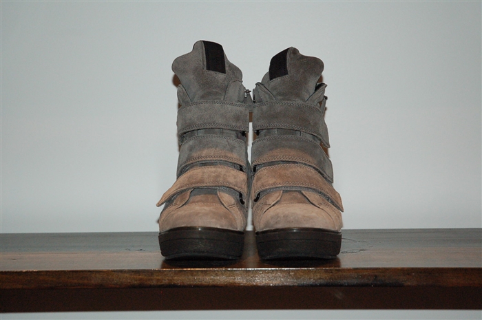 Soft Gray Prada Booties, size 8.5