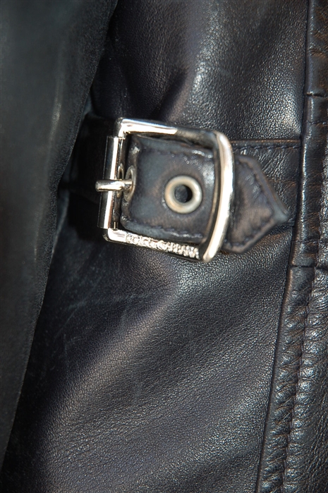 Black Leather Dolce & Gabbana Leather Jacket, size L