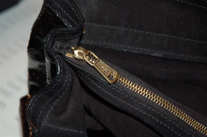 Black Patent Saint Laurent Satchel, size L