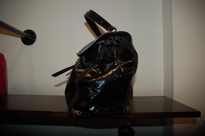 Black Patent Saint Laurent Satchel, size L