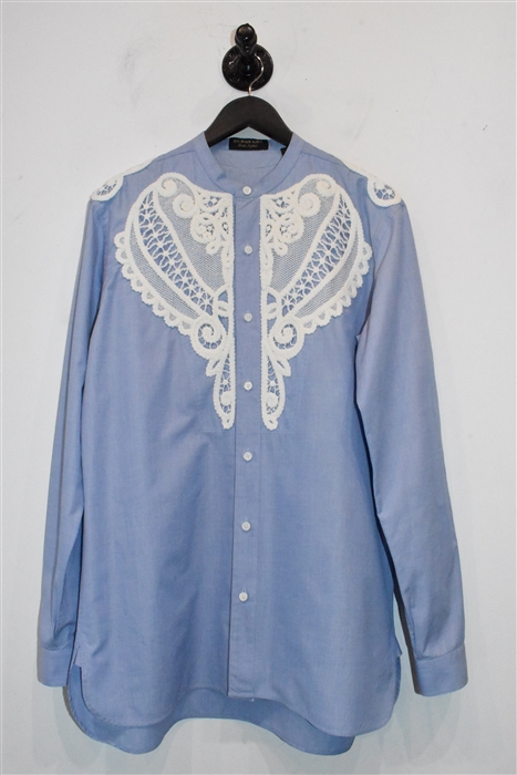 Sky Blue Burberry Button Shirt, size M