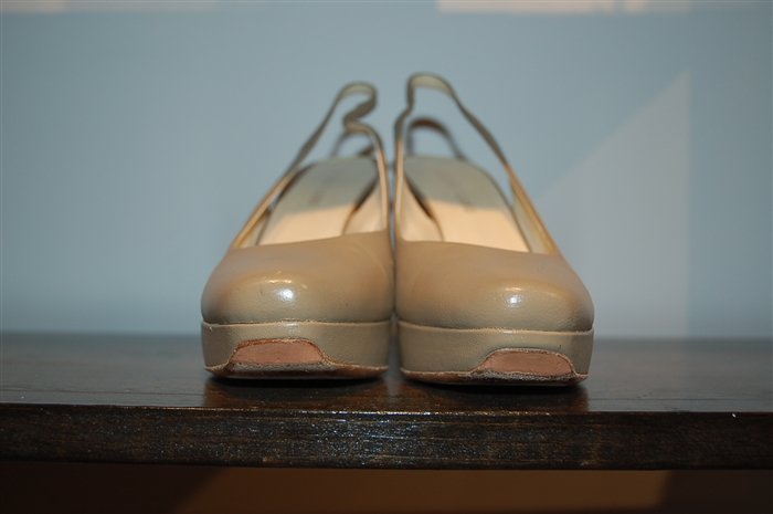 Taupe Helmut Lang Sling-Back, size 7.5