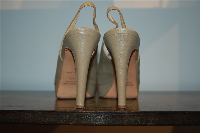 Taupe Helmut Lang Sling-Back, size 7.5