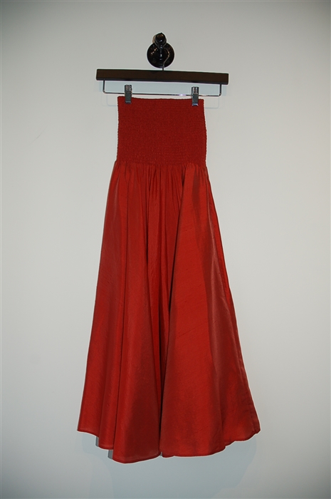 Rust Alberta Ferretti Midi Skirt, size M