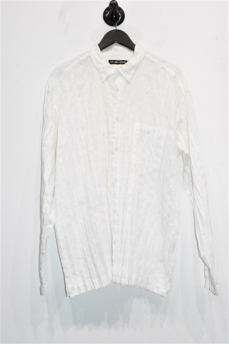 Soft White Issey Miyake Button Shirt, size XL