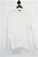 Soft White Issey Miyake Button Shirt, size XL