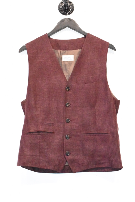 Burgundy Brunello Cucinelli Vest, size 40